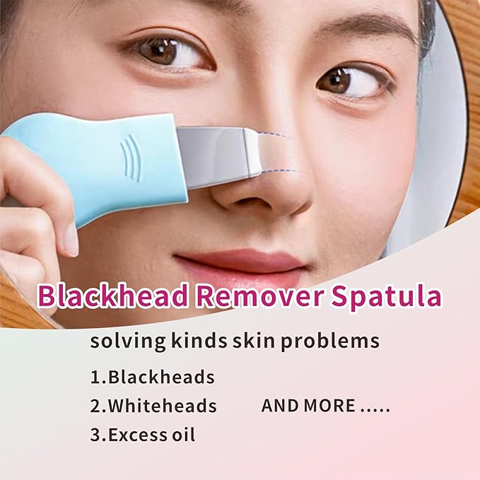 REVEX Silicone Nose Blackhead Remover Tool Set,Blackhead Scraper Tool,2Pcs Pore Cleaning Brush, Face Scrubber Skin Spatula, Pore Scrubber for Deep Cleansing,Face Exfoliator Scrubber for Women Men
