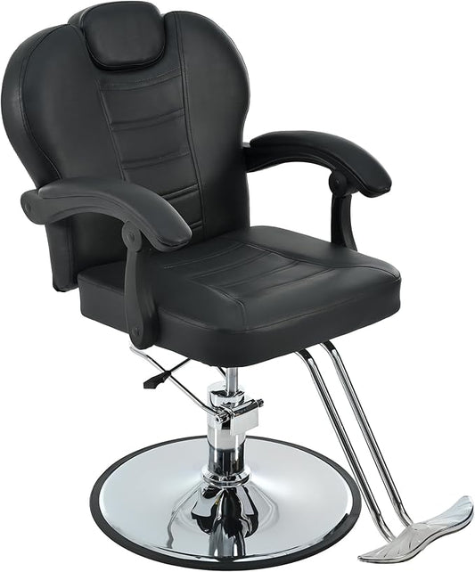 Hair Salon Chair, Styling Reclining Barber Chair,Seat Height 37.4-41.7", Heavy Duty Hydraulic Pump,Adjustable Barber Chair Beauty Shampoo Barbering Chair for Hair Stylist Spa