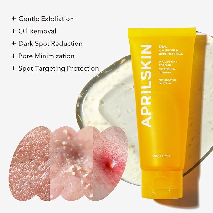 APRILSKIN Calendula Peel Off Pore Minimizing Facial Mask with Jelly Brush