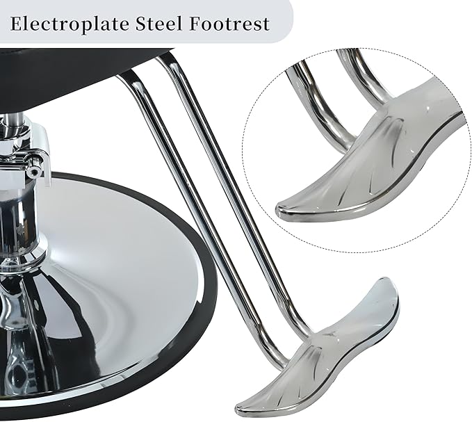 Hair Salon Chair, Styling Reclining Barber Chair,Seat Height 37.4-41.7", Heavy Duty Hydraulic Pump,Adjustable Barber Chair Beauty Shampoo Barbering Chair for Hair Stylist Spa