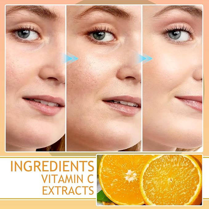 Vitamin C Skin Care Set,Facial Kit with Facial Cleanser,Toner,Eye Cream,Face Serum,,Soap,Face Cream & 3PCS Mask,Travel Skincare Kit for Women (9PCS)