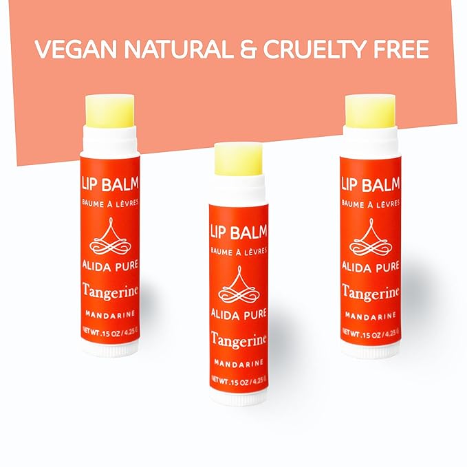 Tangerine Lip Balm, Vegan Lip Balm Lips,