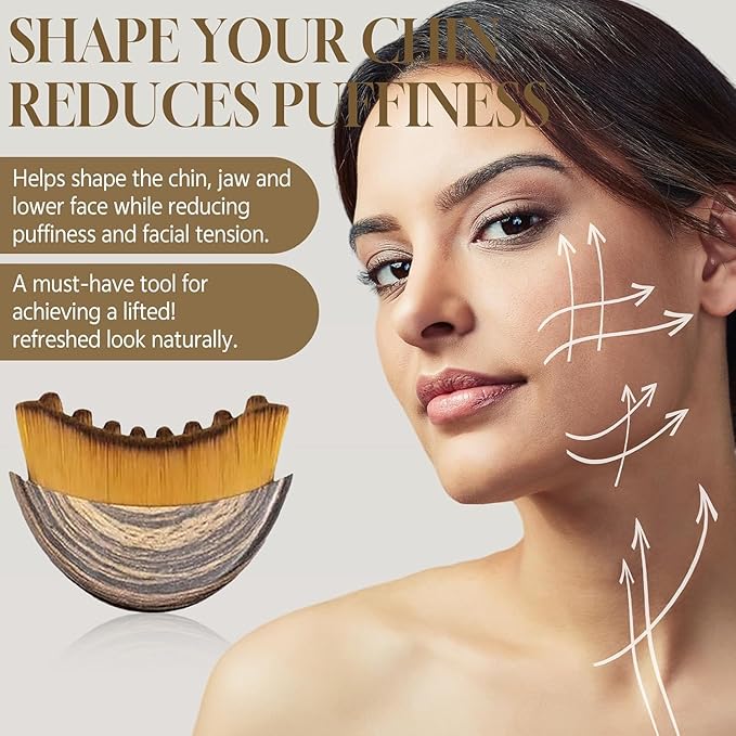 New Lymphatic Contour Face Brush, Dry Brushing Face Brush, Lymphatic Drainage Massager for Face, Chin & Jawline Sculpting, Ergonomically Designed to Fit The Skin Precisely and Relieve Fatigue