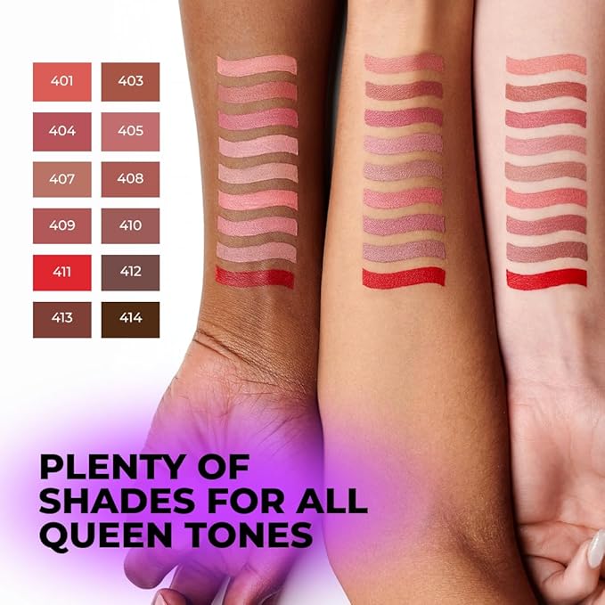 Matte Gel Lip Liner Pencil | Weightless & CreamyTexture - Sharpenable - Longwear & Waterproof - High Pigmented & Flawless Finish - Cruelty-free & Paraben-Free, 408, 1,7g/0.05oz. (Rose Plum)