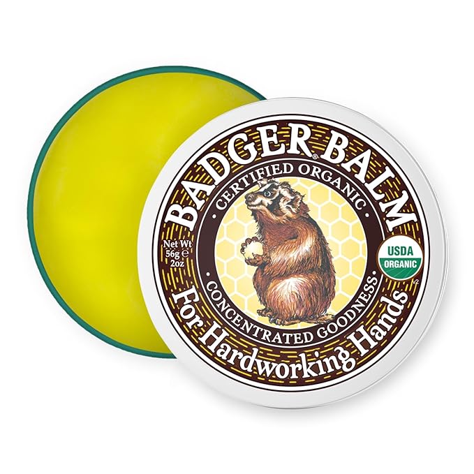 Badger - Hardworking Healing, Aloe Vera & Wintergreen, Working Hand Balm, for Dry Hands, Hand Moisturizer, Certified Organic Hand Balm, Hand Repair Balm, 2 oz