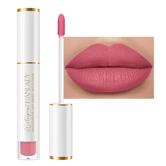 Pink Lipstick Long Lasting Lipsticks for Women Pigmented Smudgeproof Transferproof Vegan Cruelty Free Lip Makeup, A63 Icon Era