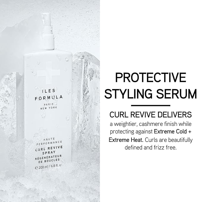 ILES FORMULA Curl Revive Spray – Leave-In Styling Serum, Defines Curls, Anti-Frizz & Anti-Humidity, Heat & Color Protection with Silk Extract, Macroloba Seed & Coconut Alkanes, 6.8 Fl Oz (200 ML)