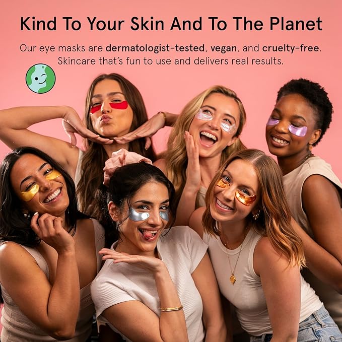 grace & stella Under Eye Mask Variety Pack - 18 Pairs of Under Eye Patches for Dark Circles - With 6 Colors (3 Pairs/Color) - Gel Masks Puffy Eyes for Women - Vegan Cruelty Free Bridesmaid Gifts