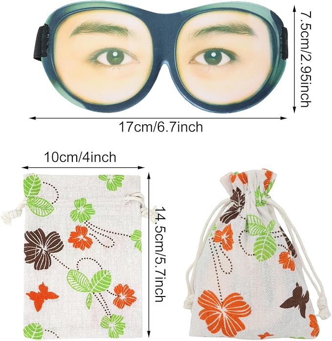 Honbay 3D Funny Eyeshade Soft Sleep Eye Mask with Adjustable Head Strap for Travel, Game, Party, Rest, Sleeping (Girl)