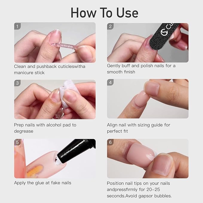 Curvlife Soft Gel Short Press on Nails - Clear Red Square Fake Nails Glossy Design Full Cover 15 Sizes Gel Nails, Women Reusable Nail Kit with Nail Glue Adhesive Tabs