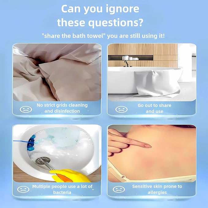 14 Sets Premium Disposable Bath Towel Set with 4 Bath Towels, 10 Towels, Thickened Portable Travel Set, 27*55 inches, Absorbent Soft Towels, Suitable for Camping, Beach Swimming, Traveling