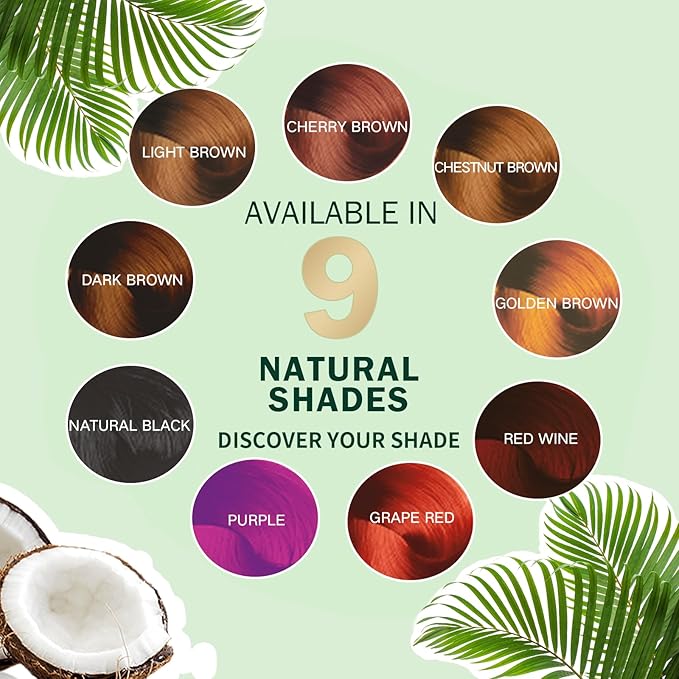 Red Hair Dye Shampoo, Hair Color Shampoo for Gray Coverage, Coconut Dye Shampoo, Colors in Minutes, Red Hair Shampoo, Champu Para Canas, Easy to Use 16.90 Fl Oz