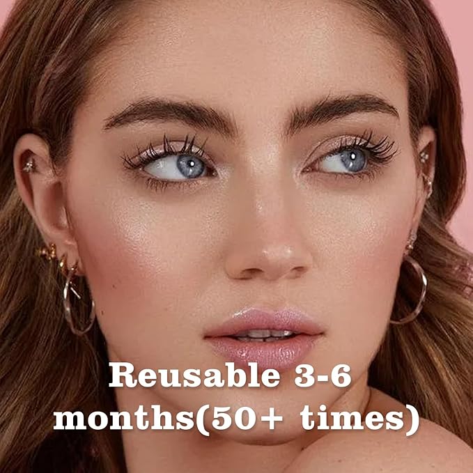 Elara Craft Magnetic Eyelashes,Magnetic Eyelashes with Applicator,2025 New Magnet Lashes Natural Look,Reusable No Glue Needed Soft Lashes Kit for Women Daily Use(02+03+06)