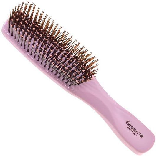 Giorgio Gentle Detangler Hair Brush for Men - Dual Length Bristles for Thick and Fine Hair, Scalp Massager, Travel-Friendly for All Hair Types & Textures, Wet or Dry Use