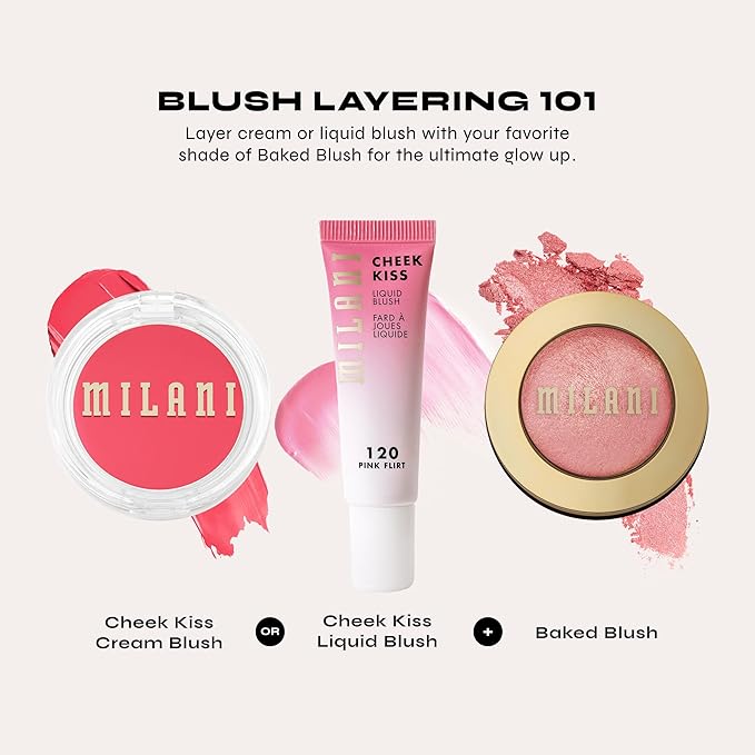 Milani Baked Blush, Powder Blush for Cheeks, Cruelty Free Makeup - Shape, Contour & Highlight Face for a Shimmery or Matte Finish -Bellissimo Bronze
