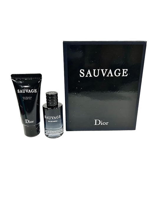 Dior Sauvage Perfume for Men – Mini Fragrance Gift Set EDP & Shower Gel Duo Travel Set