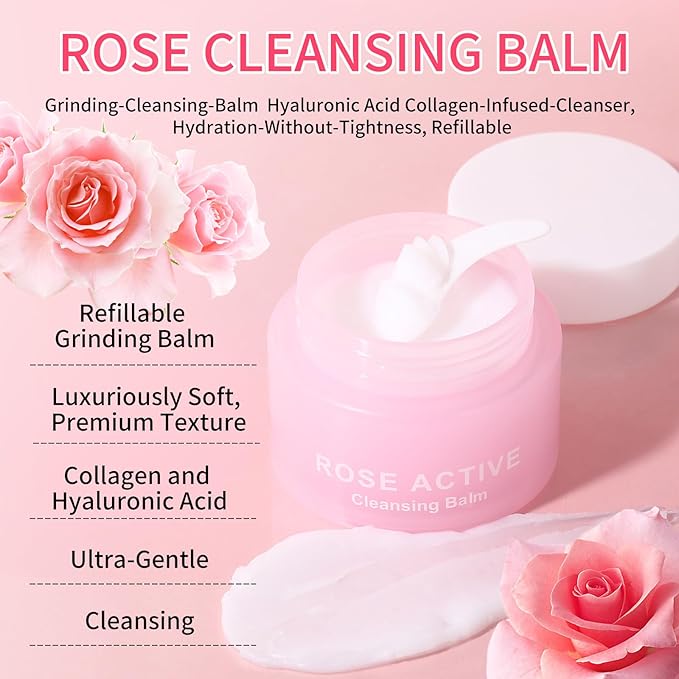 Makeup Melting Cleansing Balm, Deep Clear Cleansing Balm, Hydrating Makeup Remover, Face Cleanser, Oil Based Cleanser for All Skin Types (3.3 Fl.Oz, 100g)
