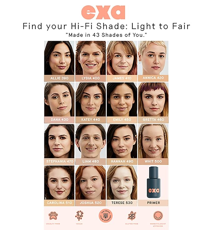 Exa Beauty - Natural High Fidelity Foundation | Clean, Vegan, Cruelty-Free Makeup (Jessica 210)