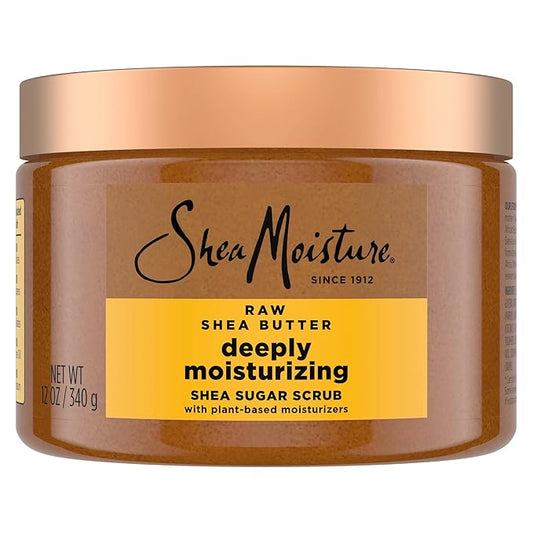 SheaMoisture Shea Sugar Body Scrub For Moisturize And Restore Dry Skin Raw Shea Butter Deeply Moisturizing Body Scrub With 24h Shea Moisture Nutrients 12 oz