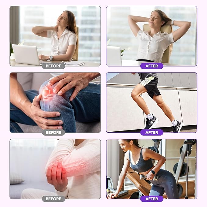 Joint Massage Purple Gel, Soothing Massage Cream for Joint Activities, Muscle, Knees, Lumbar, Neck, Back, Hands/Feet, Light-Weight & Easliy Spread for Post-Workout, Long-time Sitting|3.53Oz