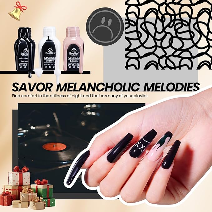 Beetles Gel Nail Polish Kit with U V Light - 68 Pcs Gel Nail Kit 35 Colors Emotional Spectrum Set with Base Matte&Glossy Top Coat Soak Off DIY Manicure Tools Set Christmas Gifts for Women Teens Girls