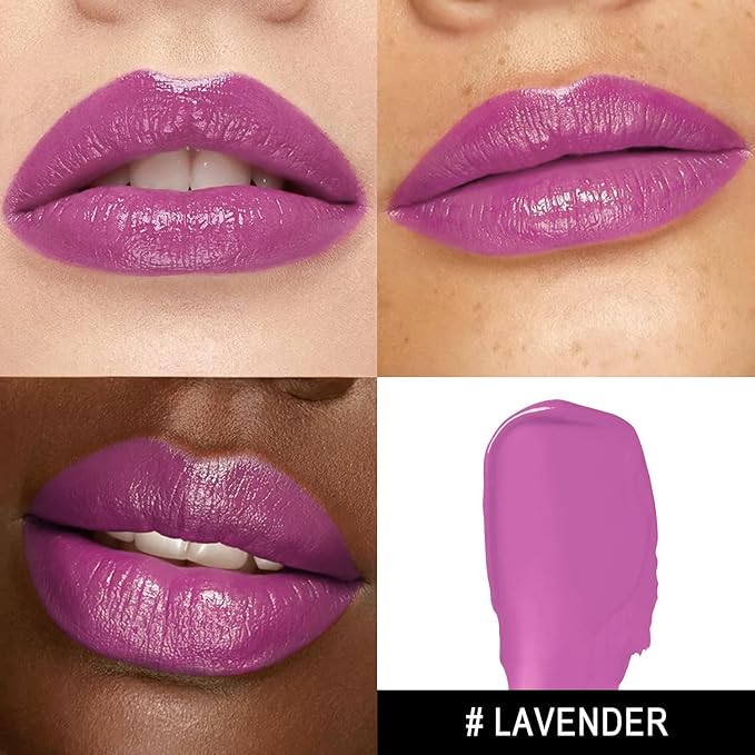 MAKI YIKA Moisture Purple Lipstick for Women Hydrate Lip Gloss for Dry Cracked Lips Weightless Glossy Lip Color Juicy Finish,MA065 Lavender