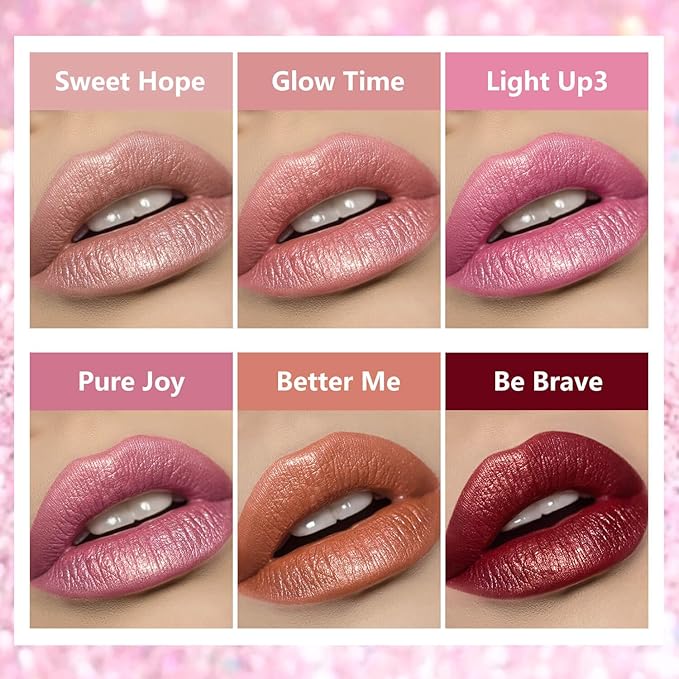 Metallic Liquid Lipstick Brown – High Pigment Long-Lasting Waterproof Metallic Lip Color, Smudge-Proof, Non-Sticky, Bold Lip Gloss for Parties & Stage Makeup (Better Me)