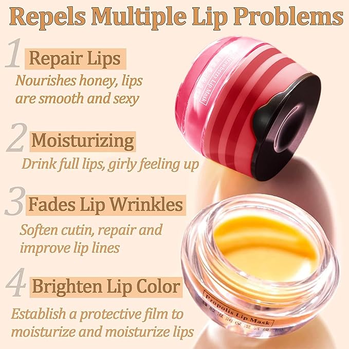 4 PCS Honey Lip Balm Pot, Wrinkle