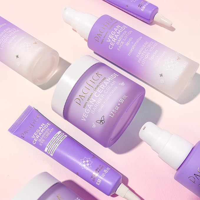 Pacifica Face Moisturizer - Vegan Ceramide Barrier Repair Face Lotion, Hydrating, For Dry Skin, Dermatologist Tested, Safe for Sensitive Skin, Fragrance Free, Vegan + Cruelty Free