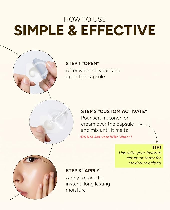Vita Brightening Melting Capsule – Vitamin C for Bright and Radiant Skin | Korean Skin Care for Sensitive Skin | Booster for Brightening Serum, Toner & Moisturizer | 8 Capsules