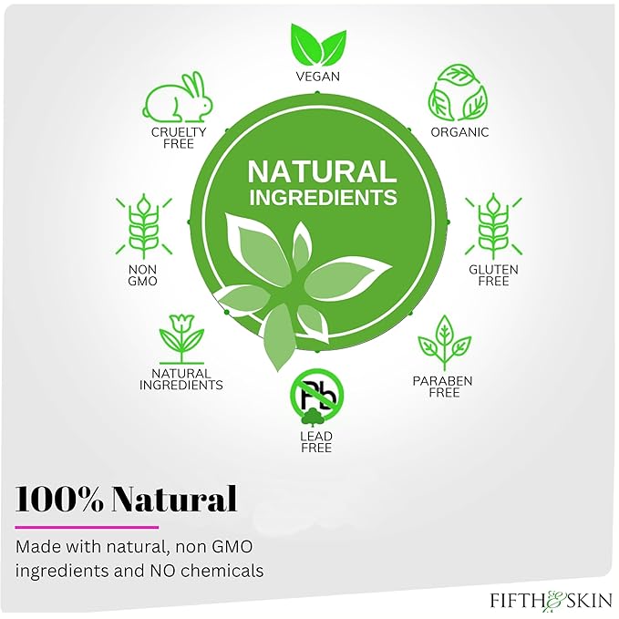 Fifth & Skin BETTER'N UR LASHES Natural Mascara | 100% Natural (Black) Organic - Vegan - Gluten, Paraben, Nut, Lead, Dye FREE