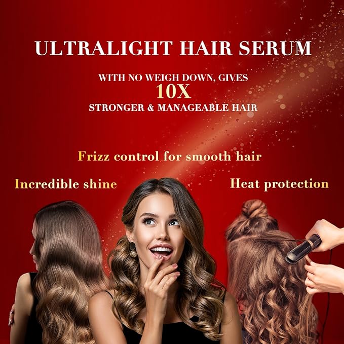 Livon Hair Serum for Men & Women | Frizz free & shinier hair | Sulphate & Paraben free| All Hair Types | Lightweight & Non Greasy | Vitamin E Serum Oil | Enriched with Argan & Almond Oil | 3.3 Fl.oz
