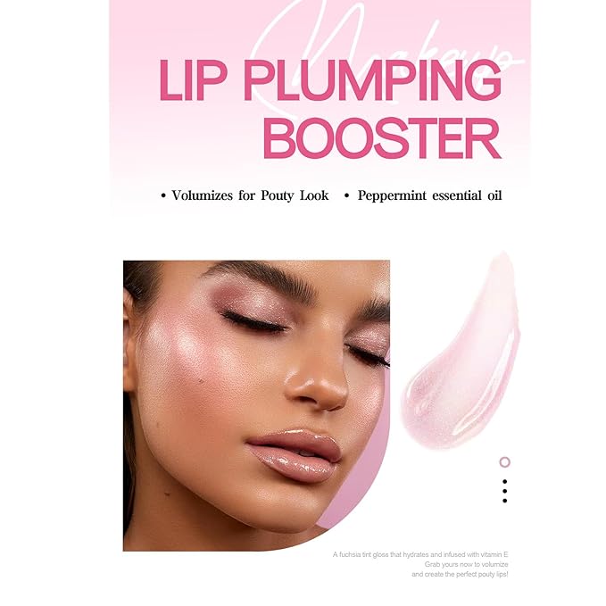 3 Colors Lip Plumping Booster, Spicy Lip Plumper Gloss Lip Plumping Oil, Ultra-Hydrating Nourishing Plump and Pout Lip Plumper, Glossy Finish Fuller Natural Lip Makeup Christmas Day Gifts-01#02#06#