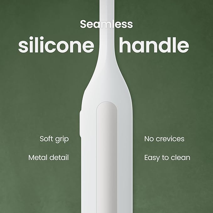 Quip Ultra Next Generation Smart Toothbrush - Timed Electric Toothbrush with Case - Replaceable Brush Head, Soft Bristles, Silicone Handle, 30-Day Battery Life - Travel Toothbrush - Stone