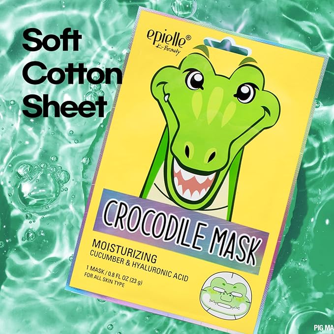 Epielle Character Face Mask Wild Kingdom 12 Pack, Fun & Effective Korean Skin Care, Spa Party Favors, Stocking Stuffers, Birthday Gifts for Women, Thanksgiving Essentials