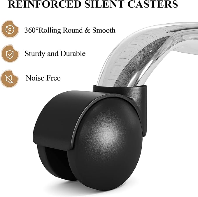 SHA CERLIN Rolling Stool with Wheels Swivel Shop Salon Chair Adjustable Drafting Massage Medical Tattoo Spa with PU Leather Cushioned, Grey