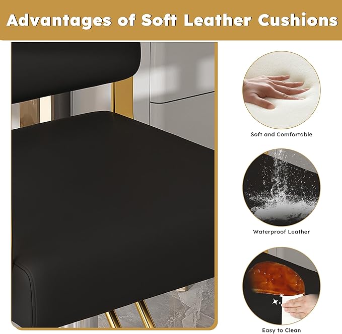 Barber Salon Chair, 360° Rotation Height Adjustable Barber Stylist Hair Chair with Hydraulic Pump, Hairdressing Chair for Barbershop & Beauty Spa(Black+Gold)