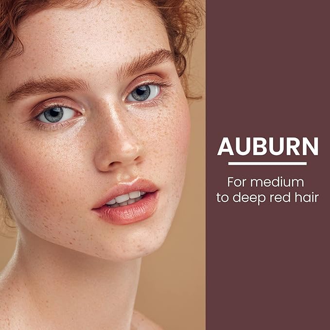 True + Luscious Brow Definer Pencil - Pomade & Powder Combo With Organic Castor Oil - Fills, Shapes Eyebrows - Waterproof - Auburn for Red/Mahogany Hair