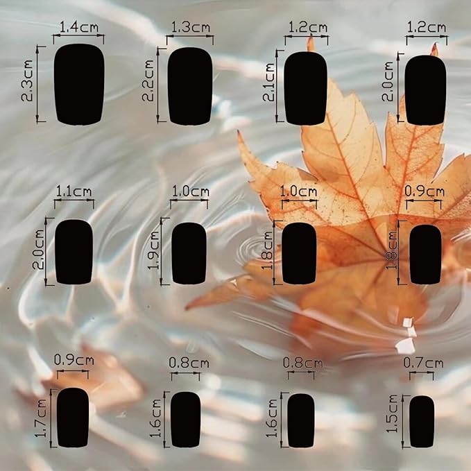 24Pcs Maple Leaf Press on Nails Fall Leaves Stick on Fingernails Glossy Yellow Umbrella Acrylic Fake Nail Thanksgiving Medium Almond False Nails Autumn Gel Glue on Nail for Coquette Women Girls