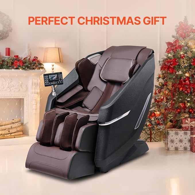 VEVOR Full Body Massage Chair, SL-Track Zero Gravity Massage Recliner, 3D Shiatsu, Body Scan, Heating, Bluetooth Speaker, Airbags for Living Room, Home