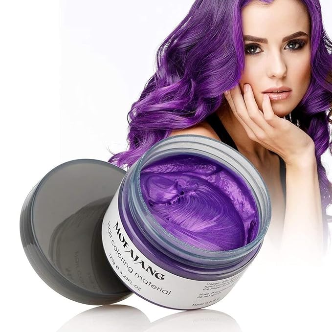 Purple Temporary Hair Color,Natural Hair