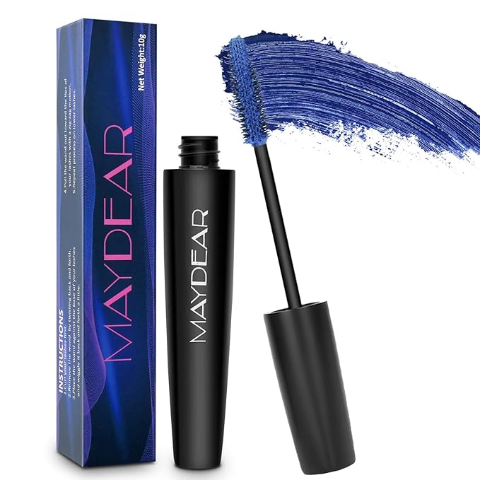 Maydear Colored Mascara for Eyelashes - Waterproof, Long Lasting, Smudgeproof, Fast Dry Lengthening Eye Makeup for Women - Gray Purple - for Party and Stage Use