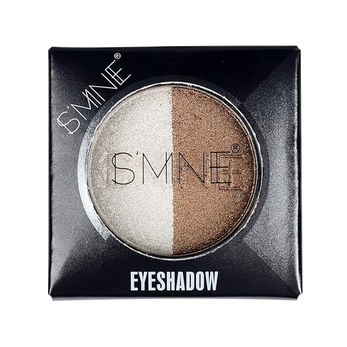 IS'MINE Single Duo Shimmer Brown Eyeshadow, Dual Color, Longwear, White Eye Makeup for Day & Night
