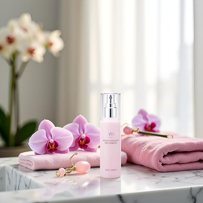 Lavien Micro Collagen Mist Essence - Hydrating Facial Spray, Redness and Smooth Skin - Suitable All Skin Types - 3.38 Fl Oz Bottle