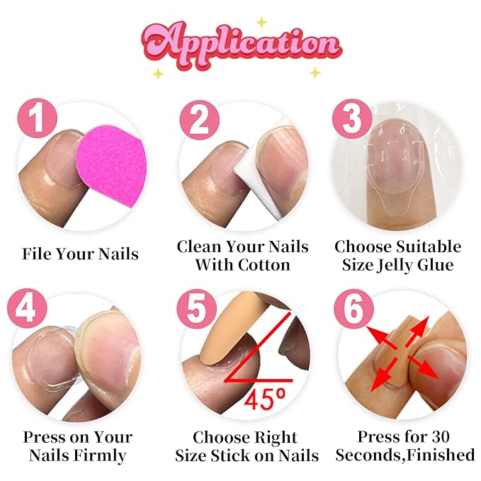 Short Square Press on Nails Orange,KQueenest Spring Gel Fake Nails Pure Color Natural Petite Nails Solid Stick on Nails for Daily Office Manicure