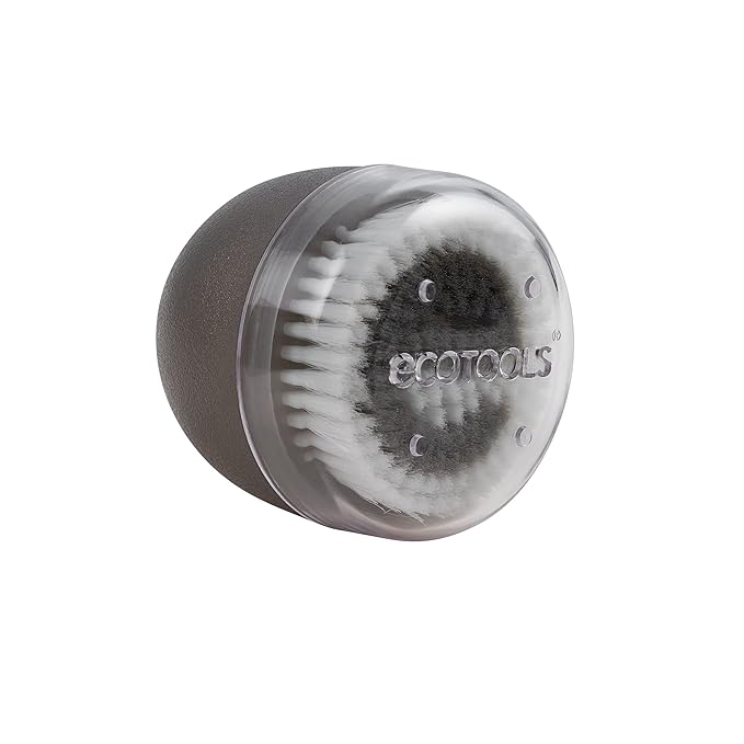 EcoTools Deep Cleansing Facial Brush, Manual Facial Cleansing Brush Exfoliates & Deeply Cleanses, Remove Makeup & Dry Skin, Eco-Friendly Face Brush for Cleansing, Color May Vary, 1 Count