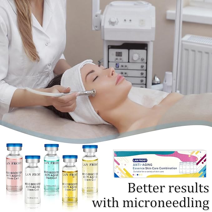 BB Facial Glow Serum Starter Kit Anti-Aging Hydration Serum Skincare Set, 10 vials Hydration Acid Ampoule Essence Intensive Treatment Booster Kit