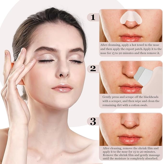 2 PCS Face Spatula Nose Scraper Blackhead Remover Scraper Stainless Steel Pore Cleaner Scrapers Facial Deep Cleansing Tool Skin Care Scrubber Tool for Women Men Birthday Gifts (Skin Color)