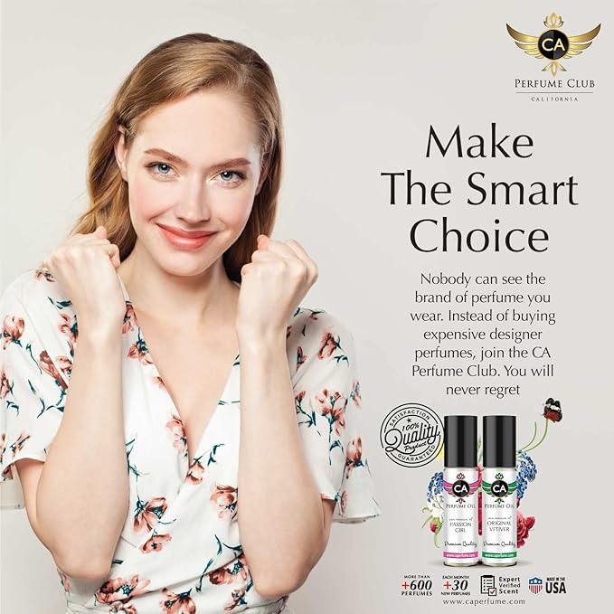 CA Perfume Impression of Donna K. Cashmere Mist For Women Replica Fragrance Body Oil Dupes Alcohol-Free Essential Aromatherapy Sample Travel Size Concentrated Long Lasting Attar Roll-On 0.3 Fl Oz-X2