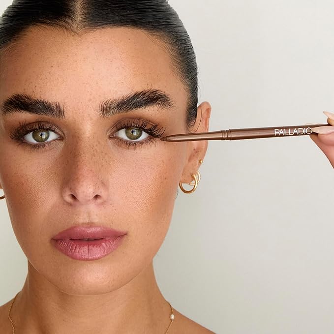 Palladio Retractable Waterproof Eyeliner, Richly Pigmented Color and Creamy, Slip Twist Up Pencil Eye Liner, Smudge Proof Long Lasting Application, All Day Wear, No Sharpener Required, Smokey